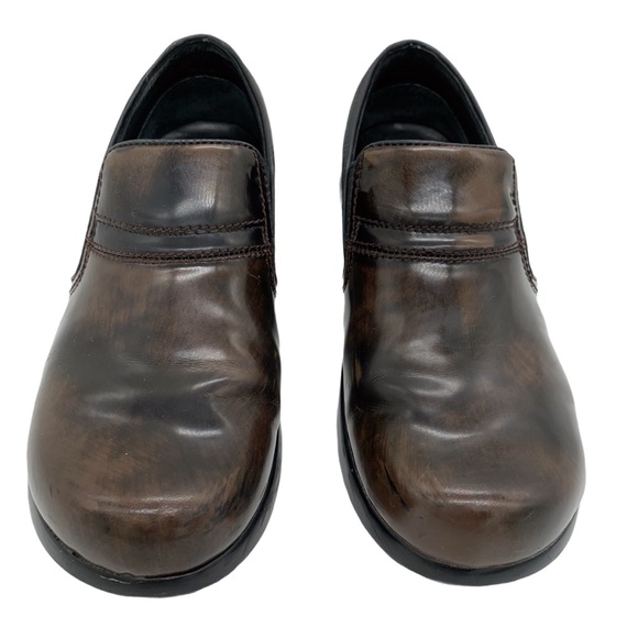 Ariat Sutter Baker Brown Leather Non Slip Clogs - Picture 4 of 13